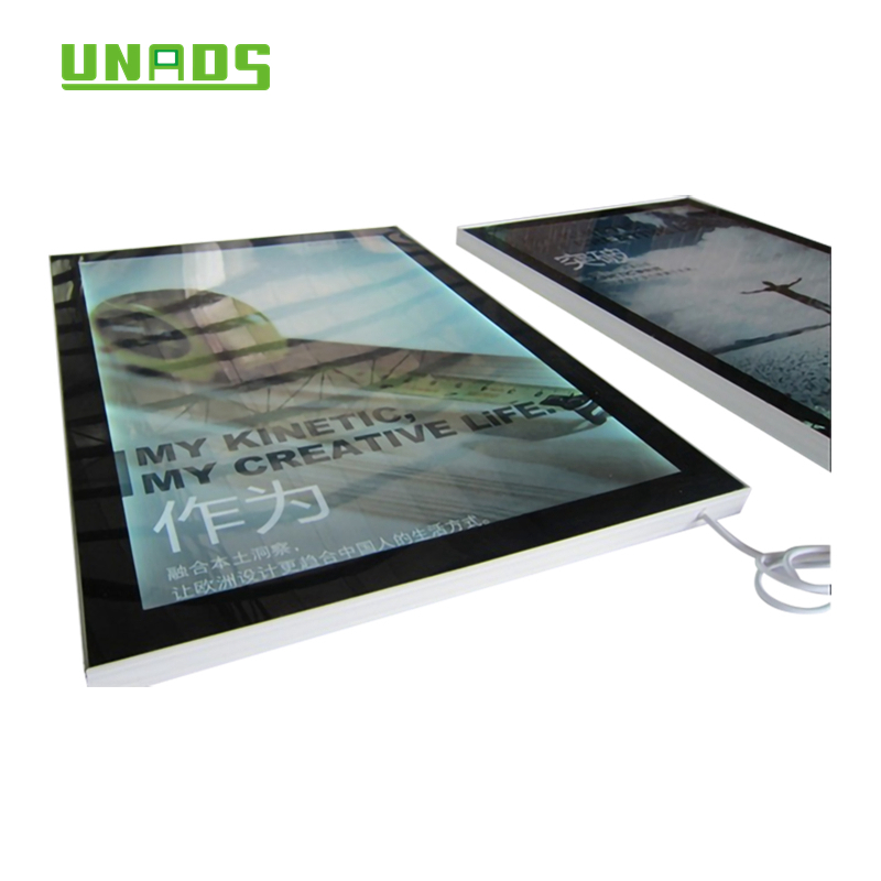 Acrylic front panel vertical LED lighting Magnetic lightbox