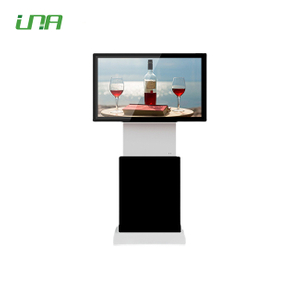 Media Player Dual display LCD Rolling Kiosk Totem